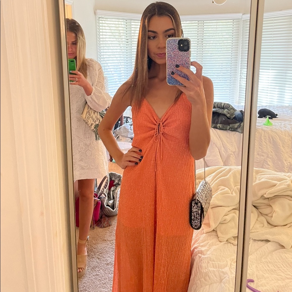 Amuse society orange dress